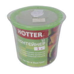 Hotter Контейнер YL-262 круглый 1000мл, прозрачный/зеленый Hotter Контейнер YL-262 круглый 1000мл, прозрачный/зеленый