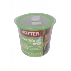 Hotter Контейнер YL-262 круглый 1000мл, прозрачный/зеленый